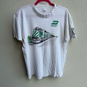 Vintage Burlington Northern Railroad  South Bay model 7095 Novak t-shirt